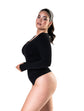 Seamless Long Sleeve Thong Bodysuit - HeyShape